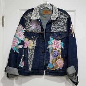 Levi Embellished Jean Jacket-Size 42R